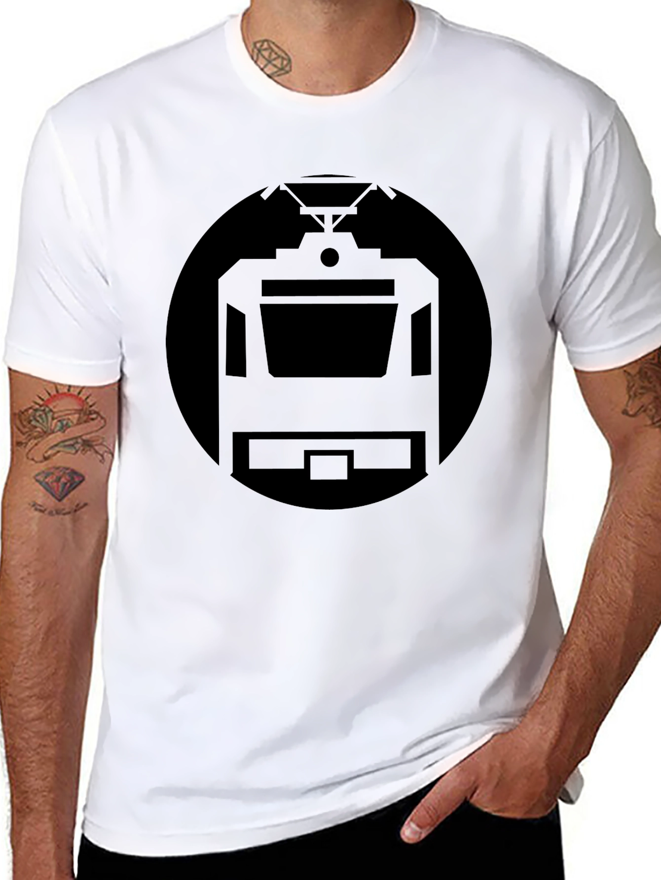 Black Train Graphic Tee