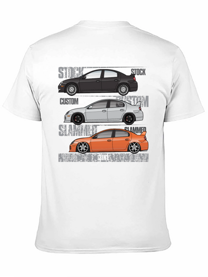 Car Enthusiast T-Shirt: Stock Custom Slammed