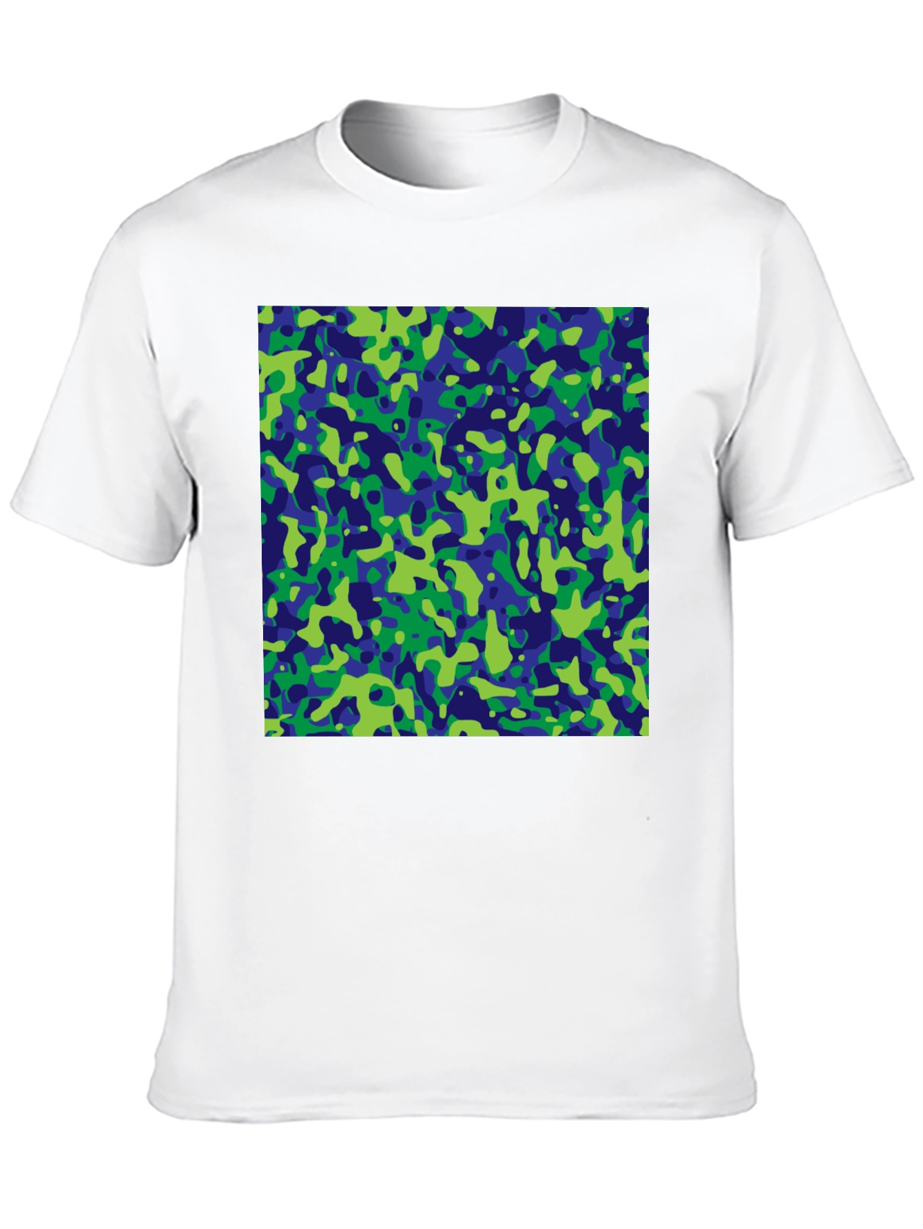 Abstract Camo Print Black T-Shirt
