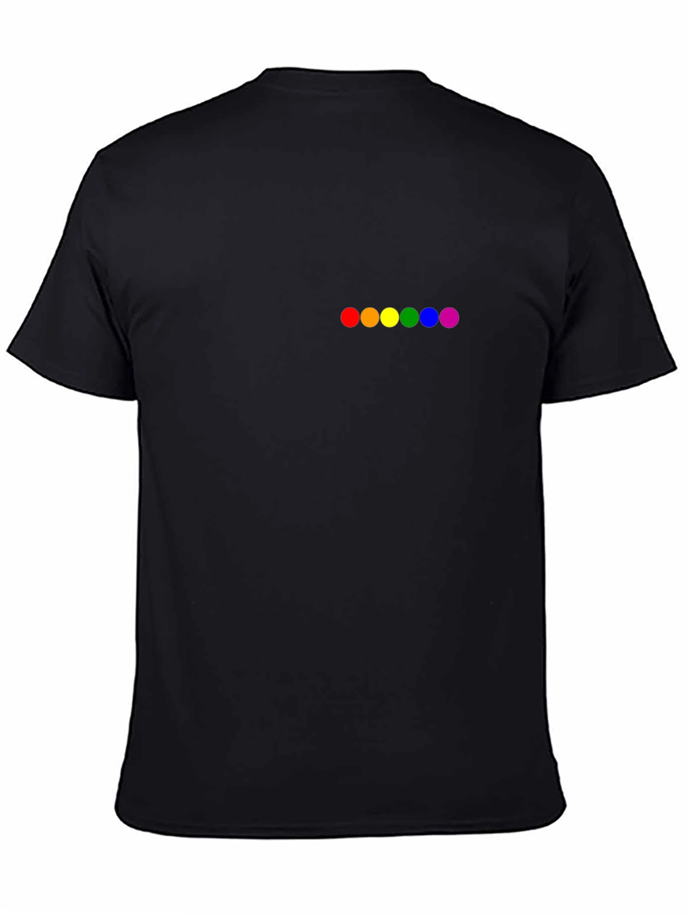 Rainbow Pride Dots Black T-Shirt