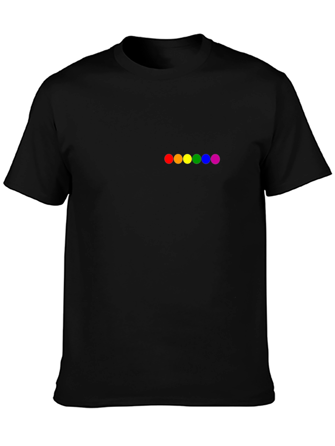 Rainbow Pride Dots Black T-Shirt