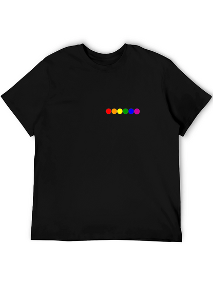 Rainbow Pride Dots Black T-Shirt