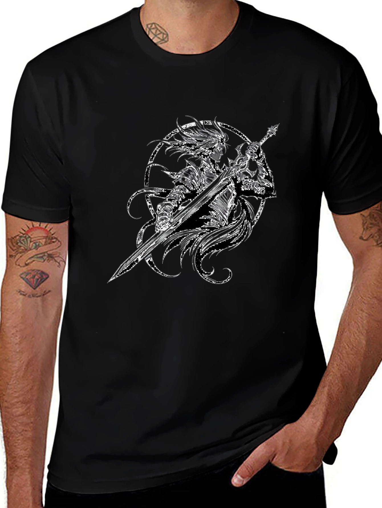 Warrior Graphic Black T-Shirt