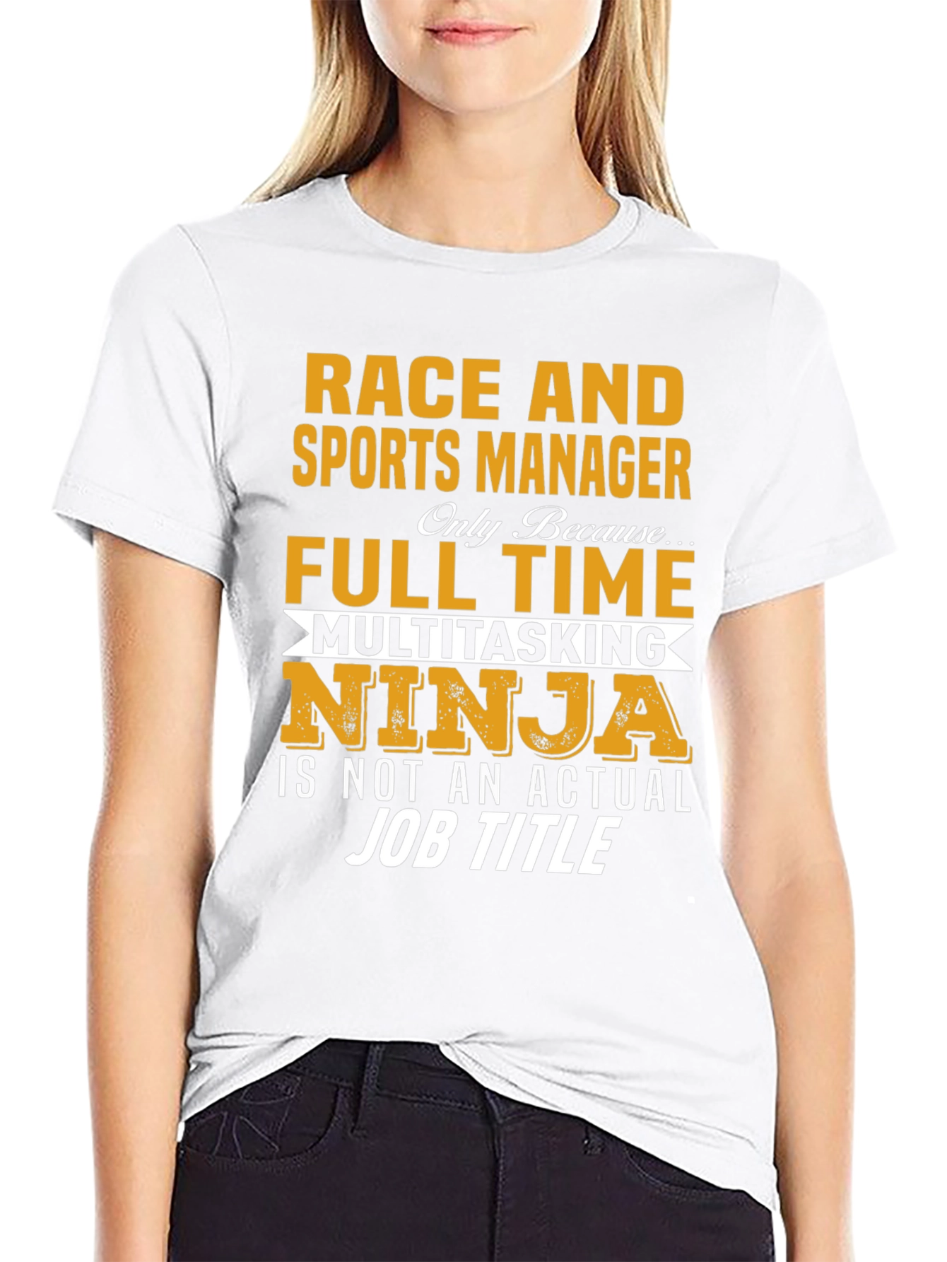 Race and Sports Manager Full-Time Ninja Graphic T-Shirt
