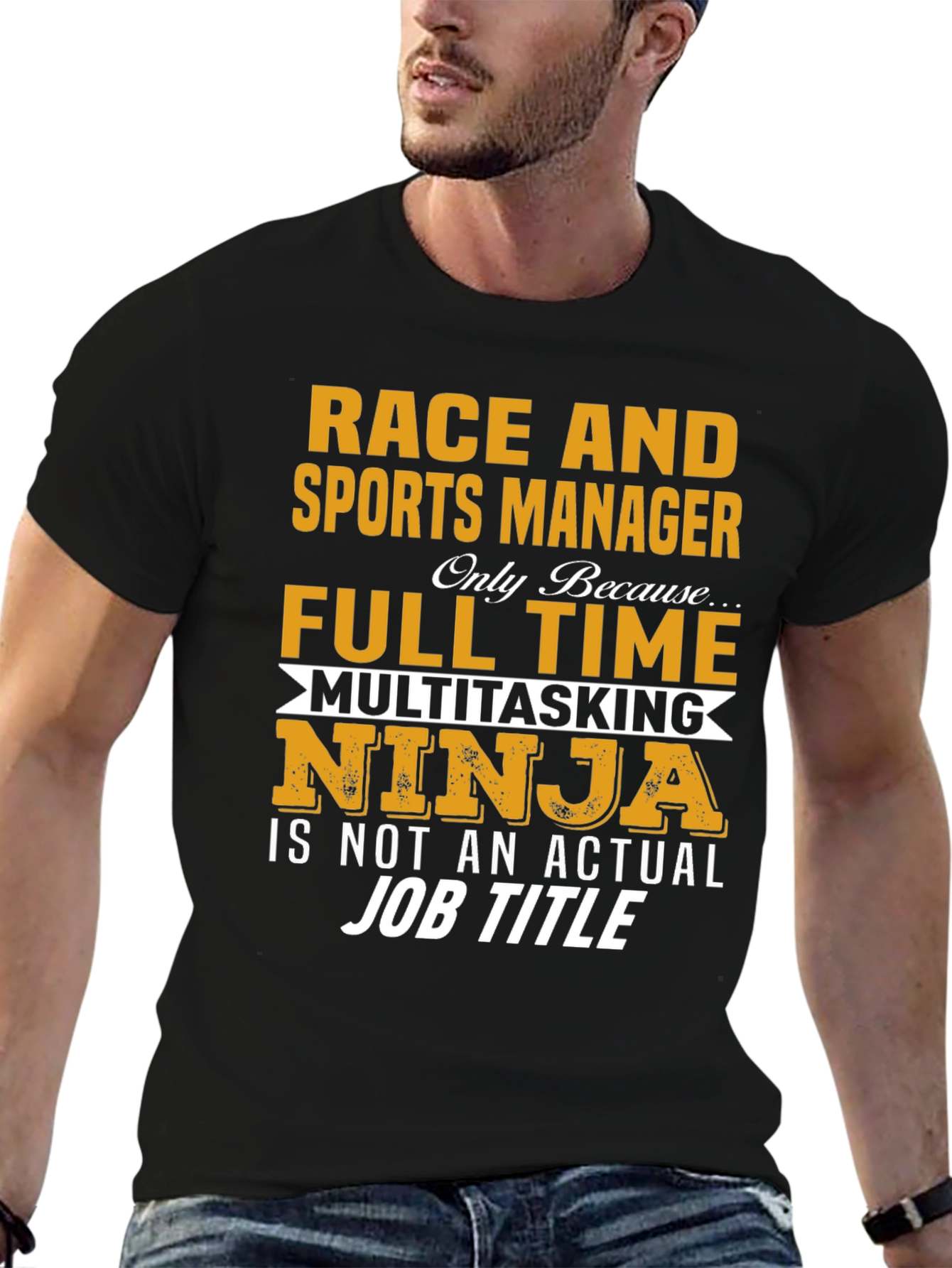 Race and Sports Manager Full-Time Ninja Graphic T-Shirt