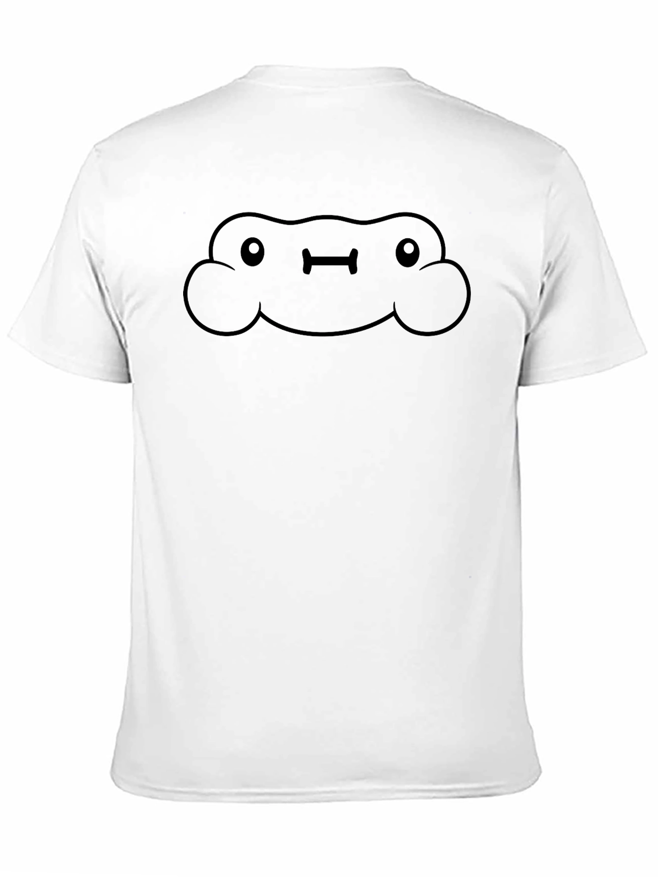 Funny Cloud Face Black T-Shirt - Unisex Cotton Tee