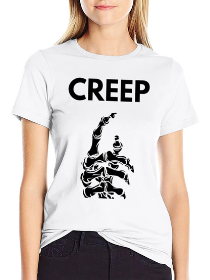 Creep Skeleton Hand Graphic Tee - Black Cotton