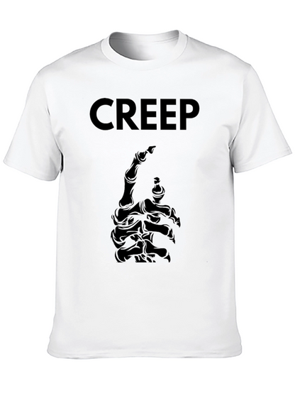 Creep Skeleton Hand Graphic Tee - Black Cotton