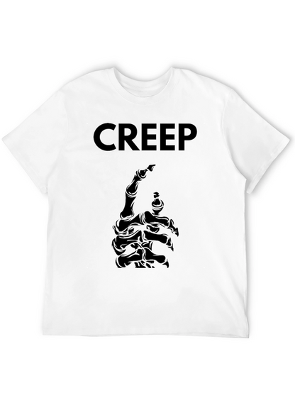 Creep Skeleton Hand Graphic Tee - Black Cotton