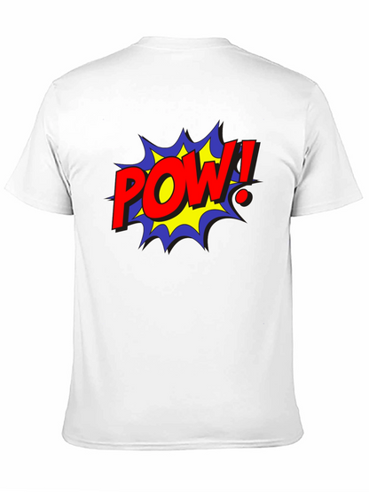 POW! Comic Style Black Cotton Graphic Tee