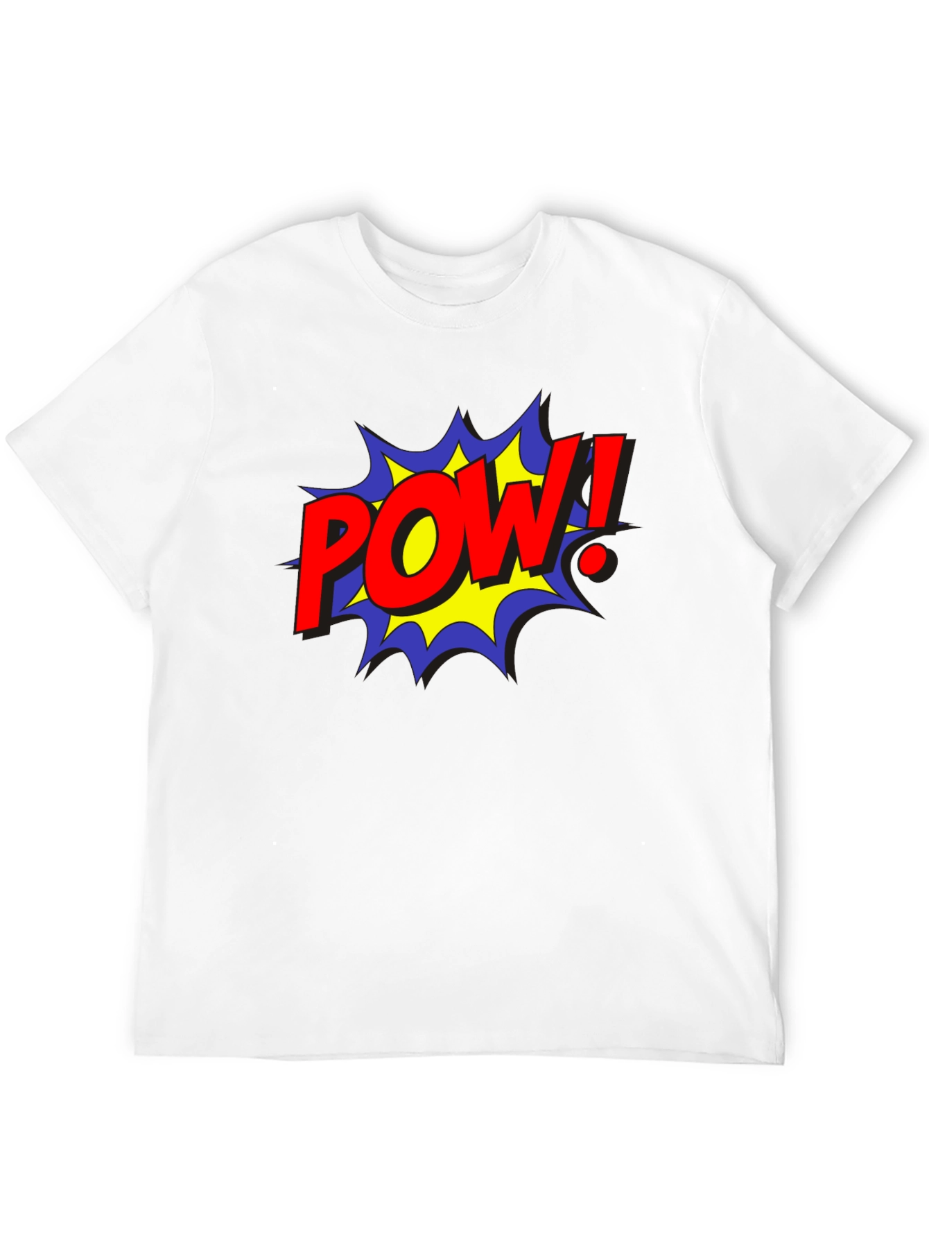POW! Comic Style Black Cotton Graphic Tee