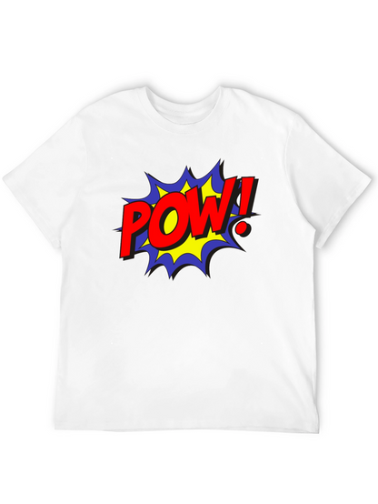 POW! Comic Style Black Cotton Graphic Tee