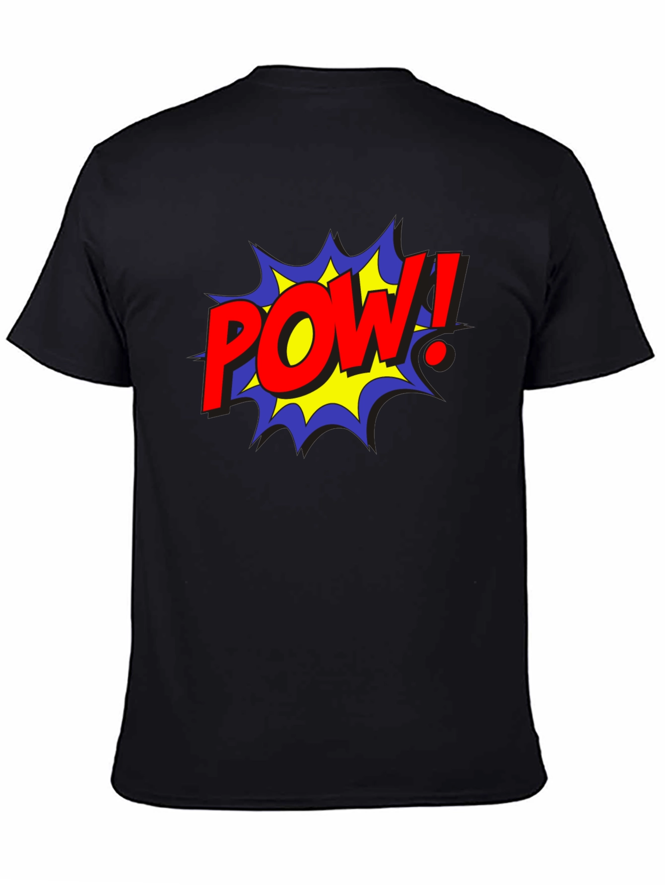 POW! Comic Style Black Cotton Graphic Tee