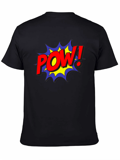 POW! Comic Style Black Cotton Graphic Tee