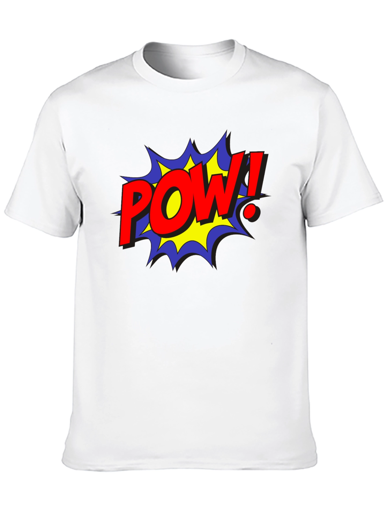 POW! Comic Style Black Cotton Graphic Tee