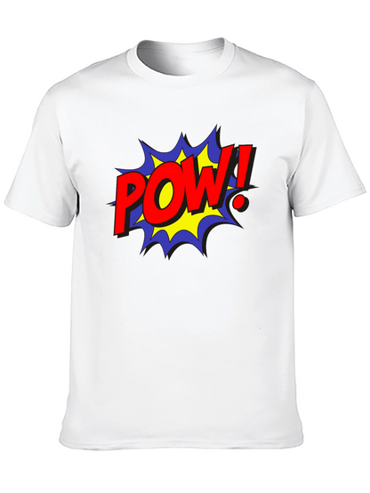 POW! Comic Style Black Cotton Graphic Tee