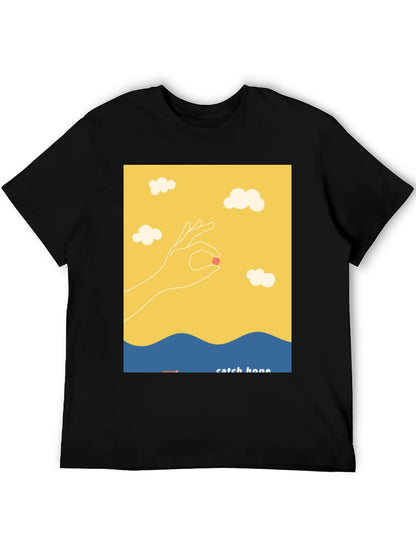 Catch Hope Graphic T-Shirt - Relaxed Fit Black