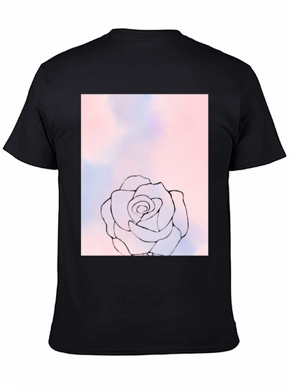 Rose Sketch Graphic T-Shirt - Soft Style
