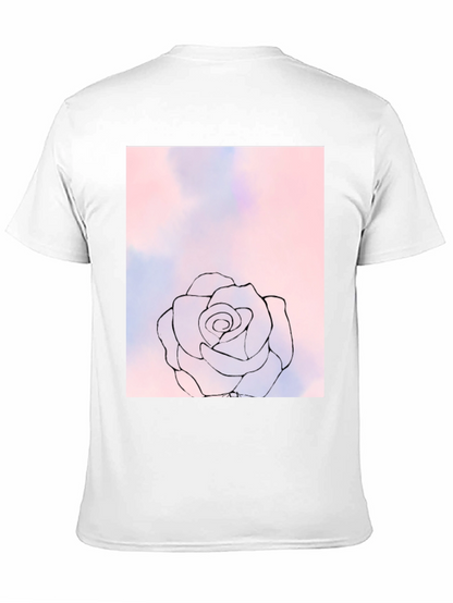 Rose Sketch Graphic T-Shirt - Soft Style