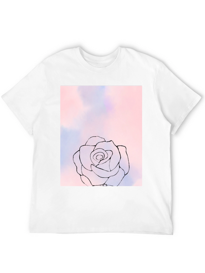 Rose Sketch Graphic T-Shirt - Soft Style