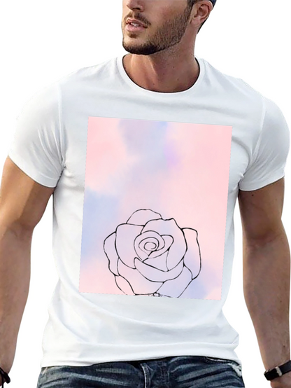 Rose Sketch Graphic T-Shirt - Soft Style