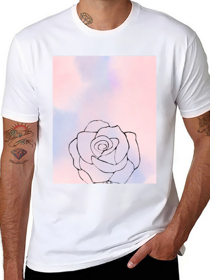 Rose Sketch Graphic T-Shirt - Soft Style