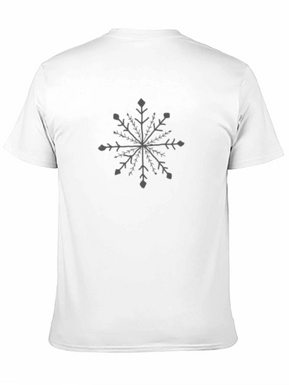Black Snowflake Graphic Tee - Casual Comfort