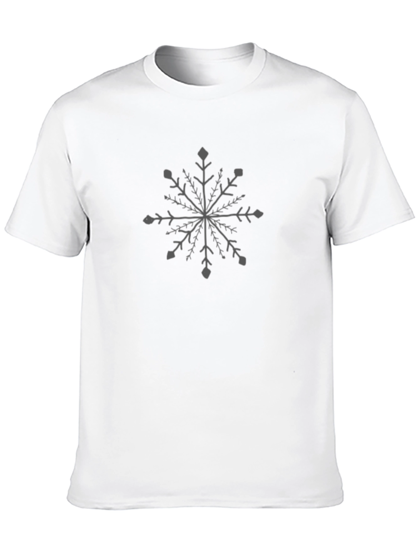 Black Snowflake Graphic Tee - Casual Comfort