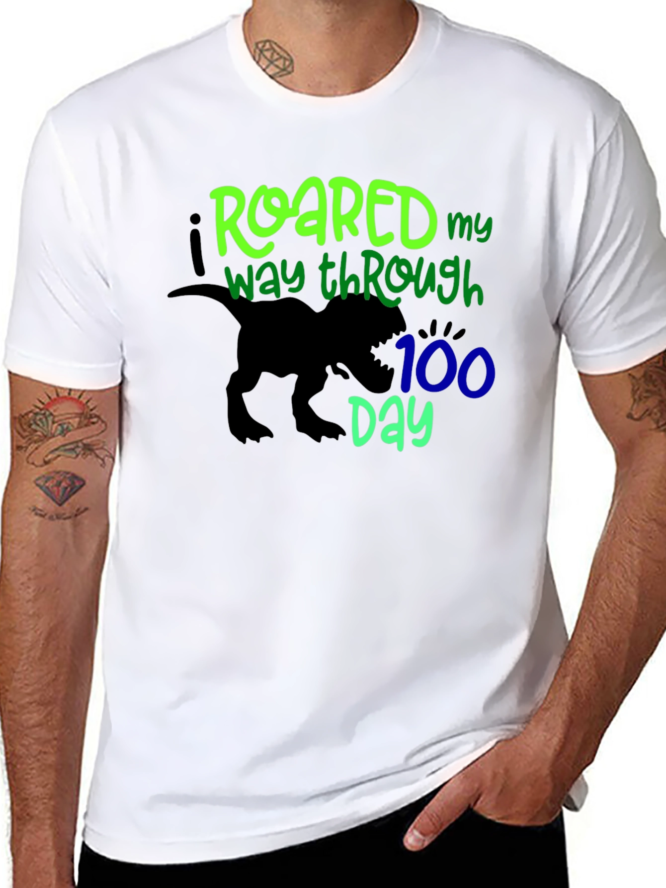 Roaring 100th Day Black T-Shirt