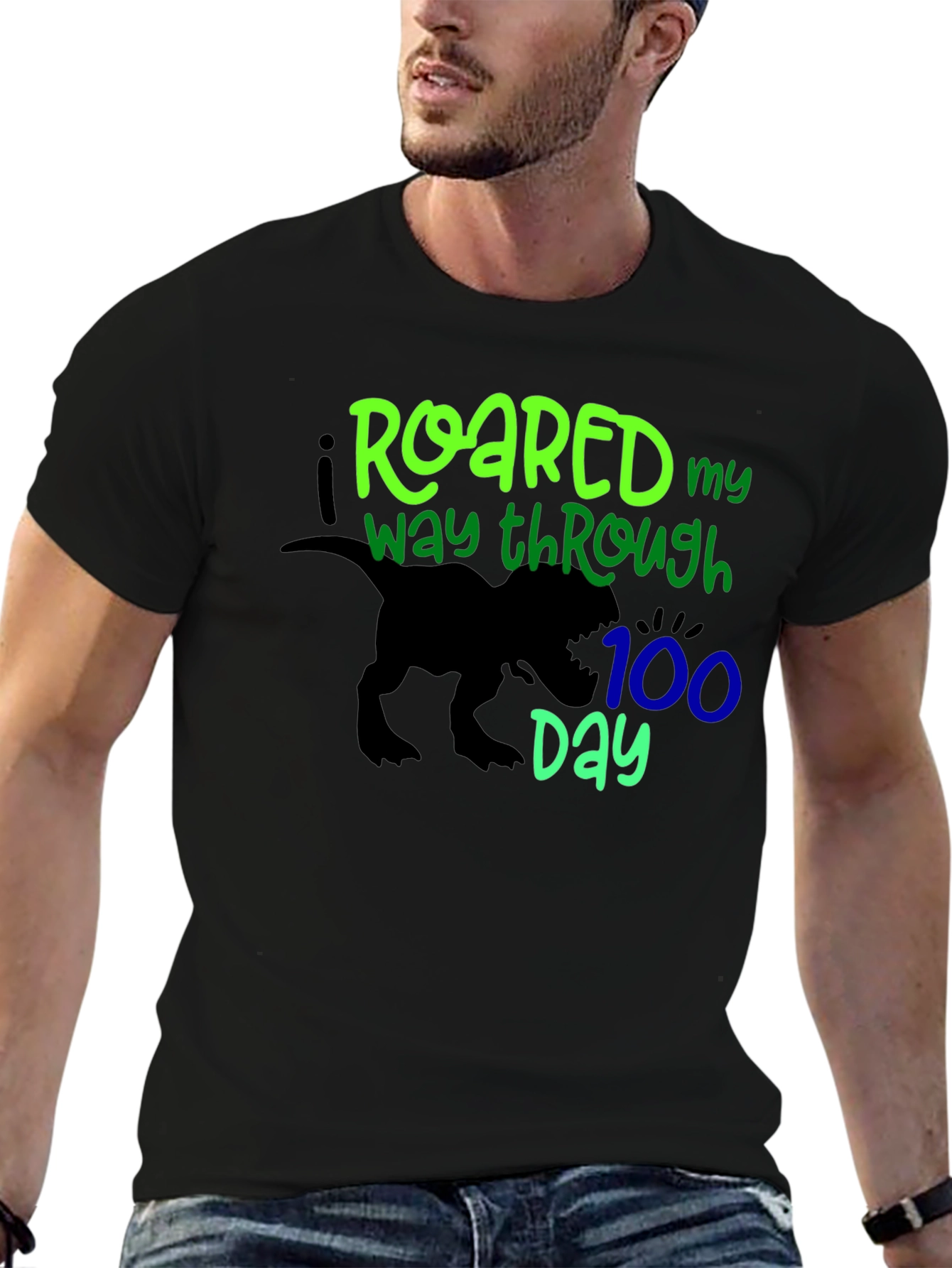 Roaring 100th Day Black T-Shirt