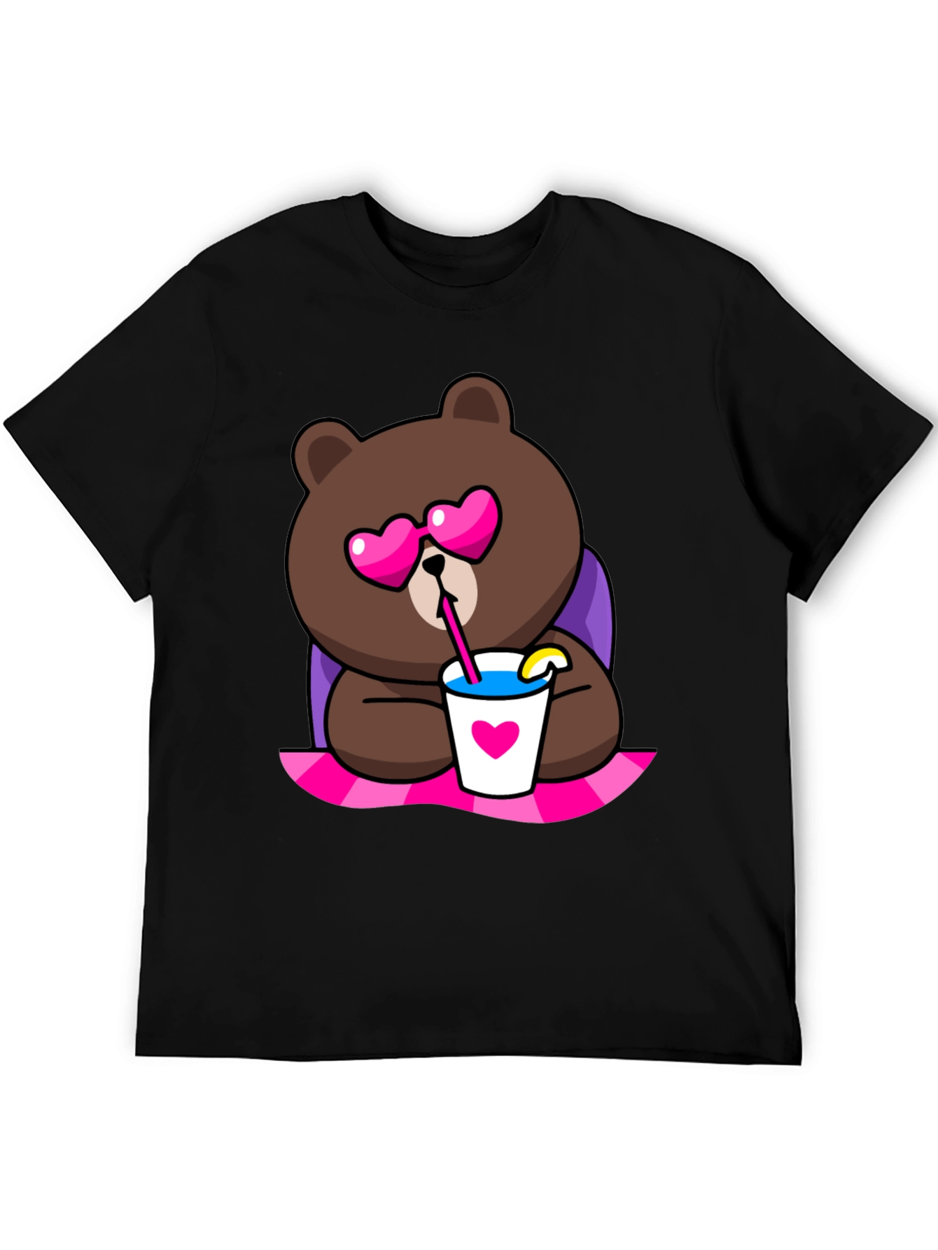 Cute Cartoon Bear T-Shirt - Graphic Print Tee