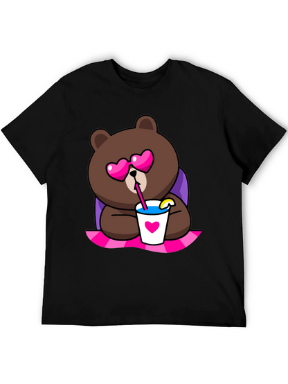 Cute Cartoon Bear T-Shirt - Graphic Print Tee