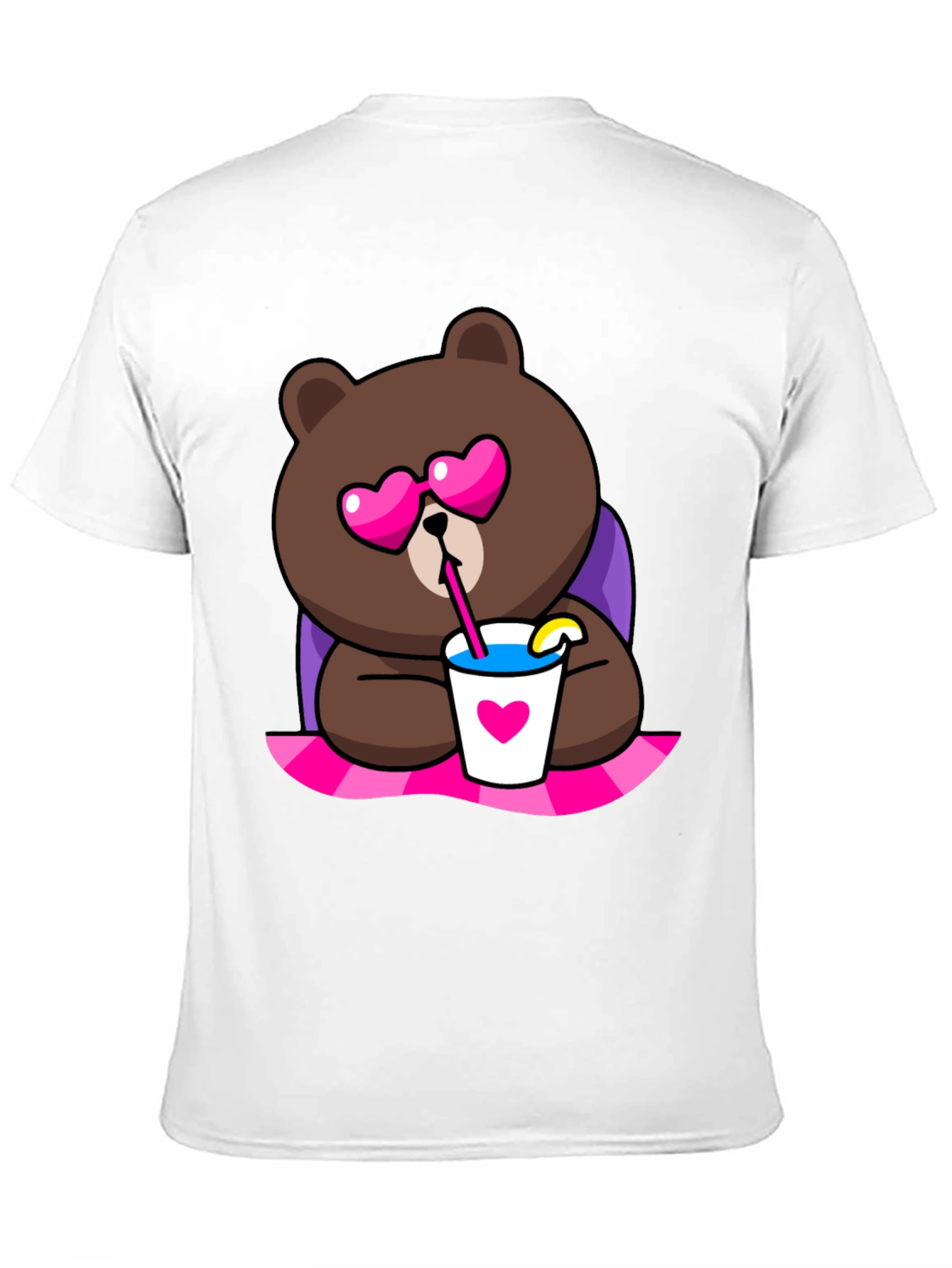 Cute Cartoon Bear T-Shirt - Graphic Print Tee