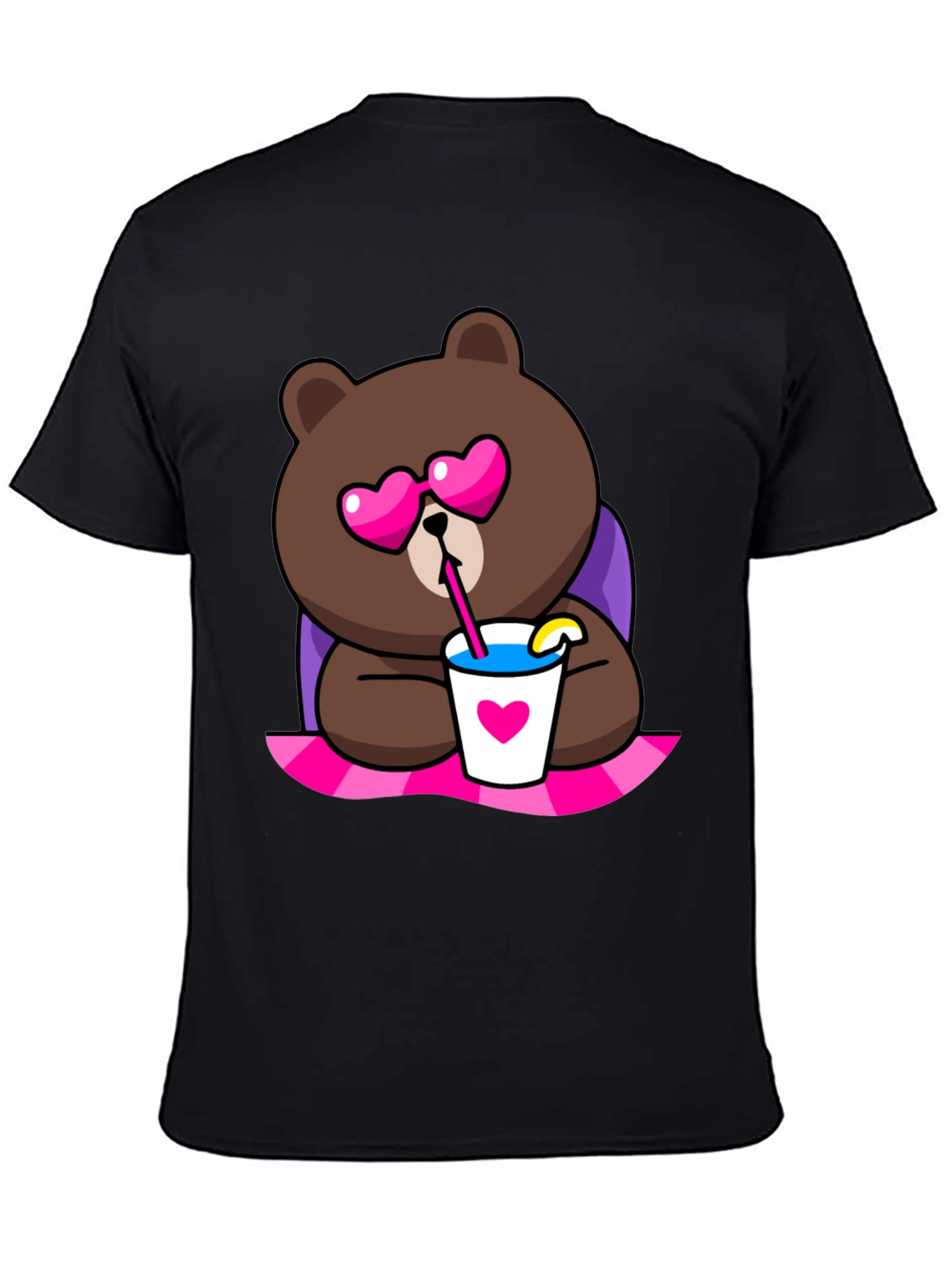 Cute Cartoon Bear T-Shirt - Graphic Print Tee