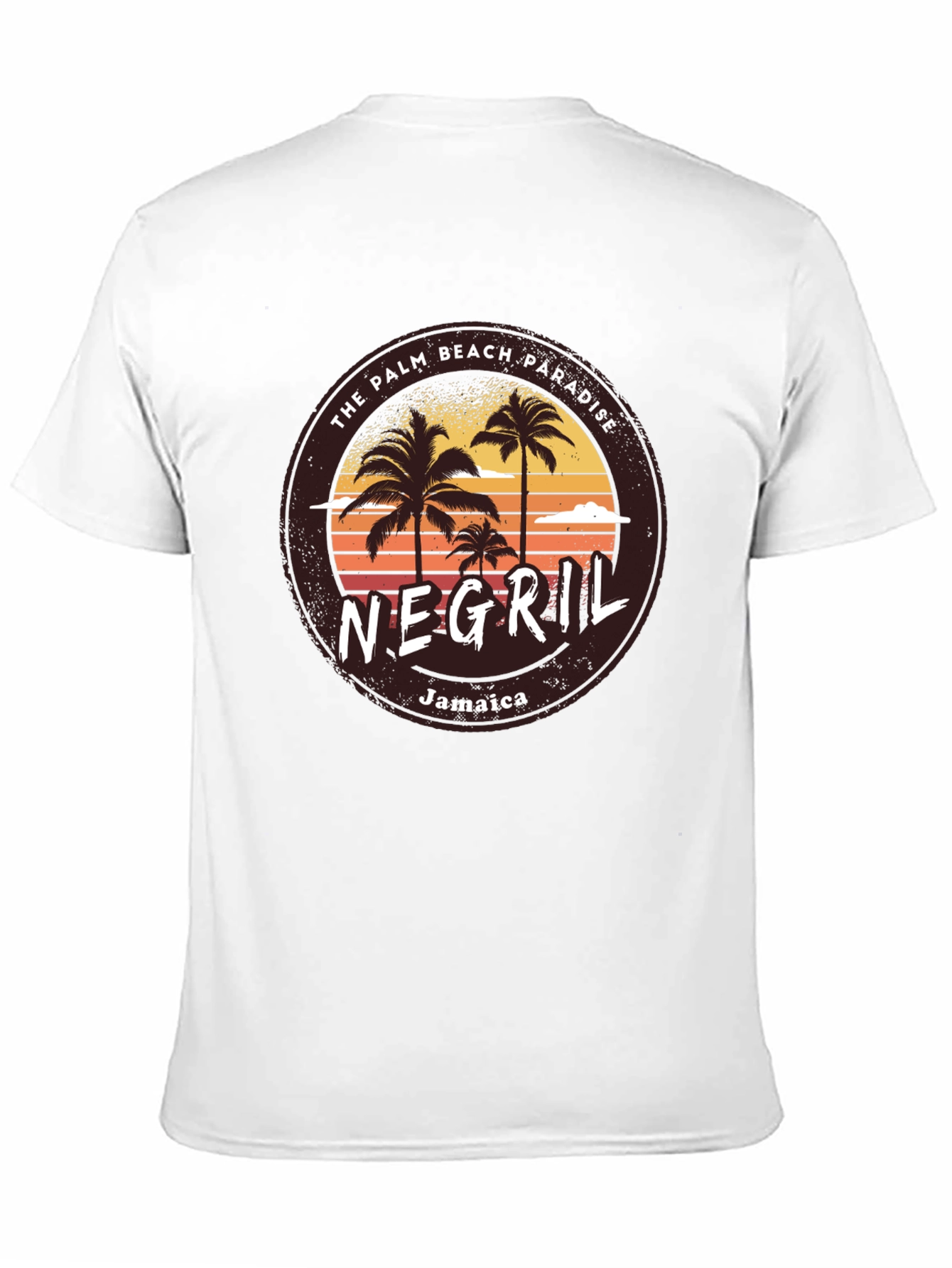 Negril Jamaica Palm Beach Paradise Graphic T-Shirt