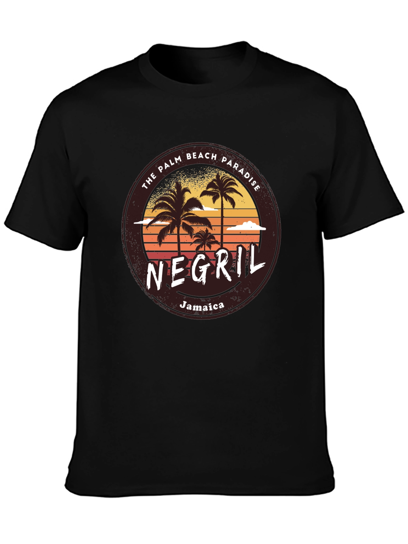 Negril Jamaica Palm Beach Paradise Graphic T-Shirt