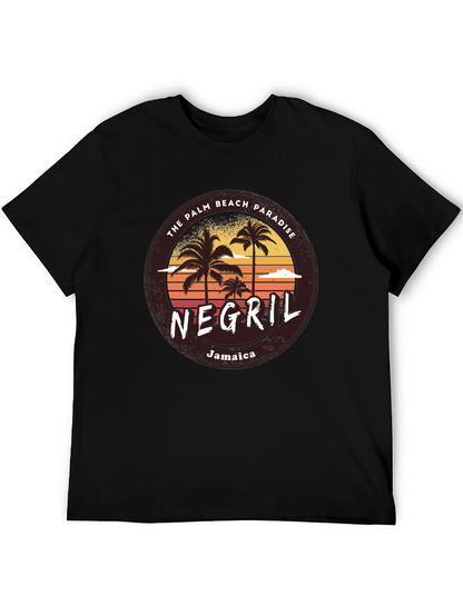 Negril Jamaica Palm Beach Paradise Graphic T-Shirt