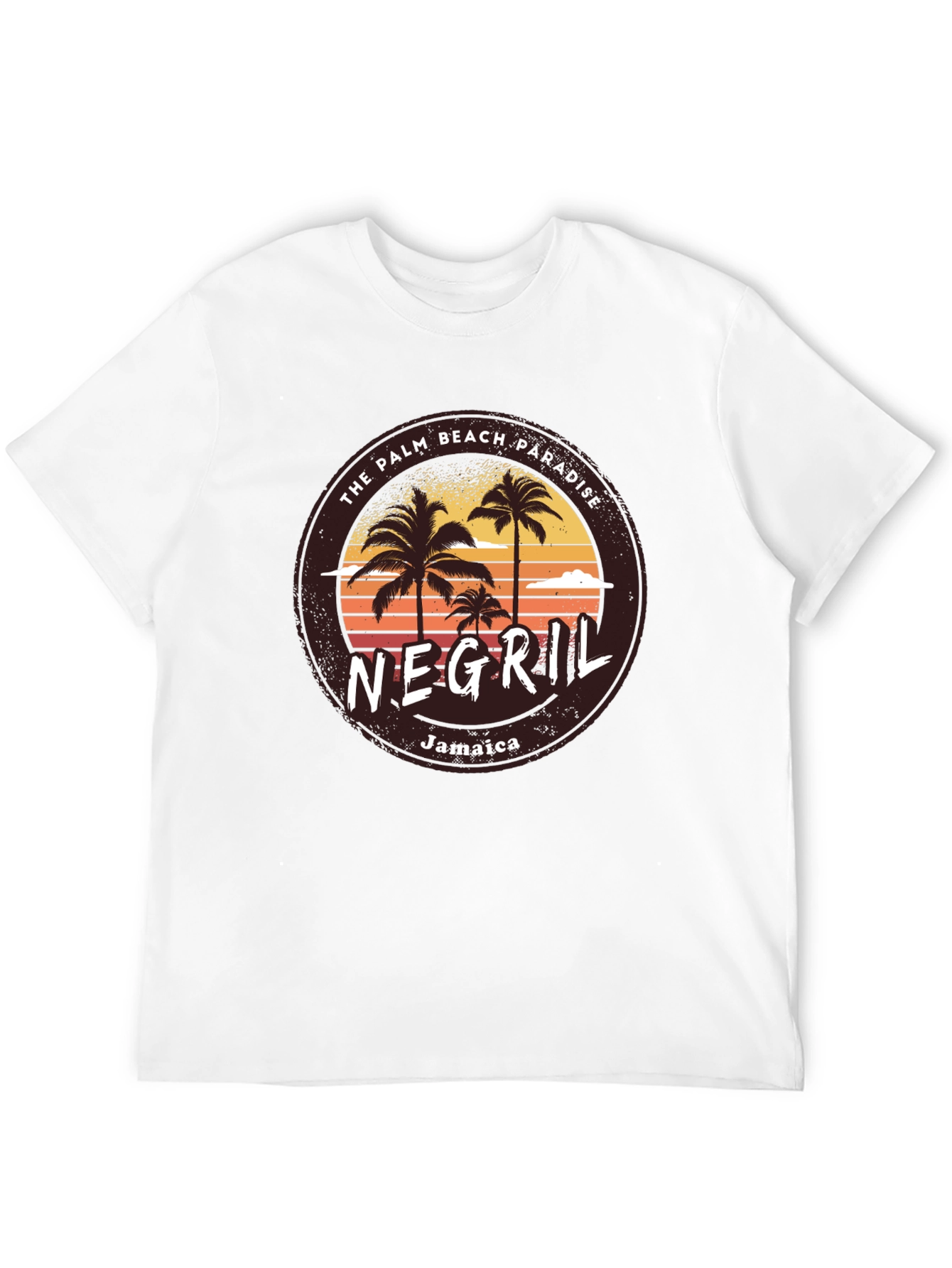 Negril Jamaica Palm Beach Paradise Graphic T-Shirt