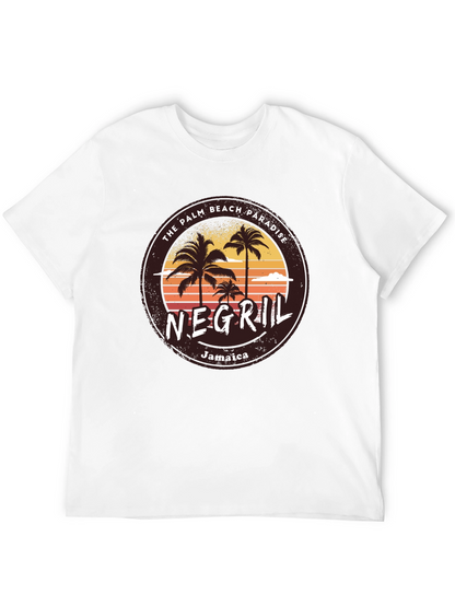 Negril Jamaica Palm Beach Paradise Graphic T-Shirt