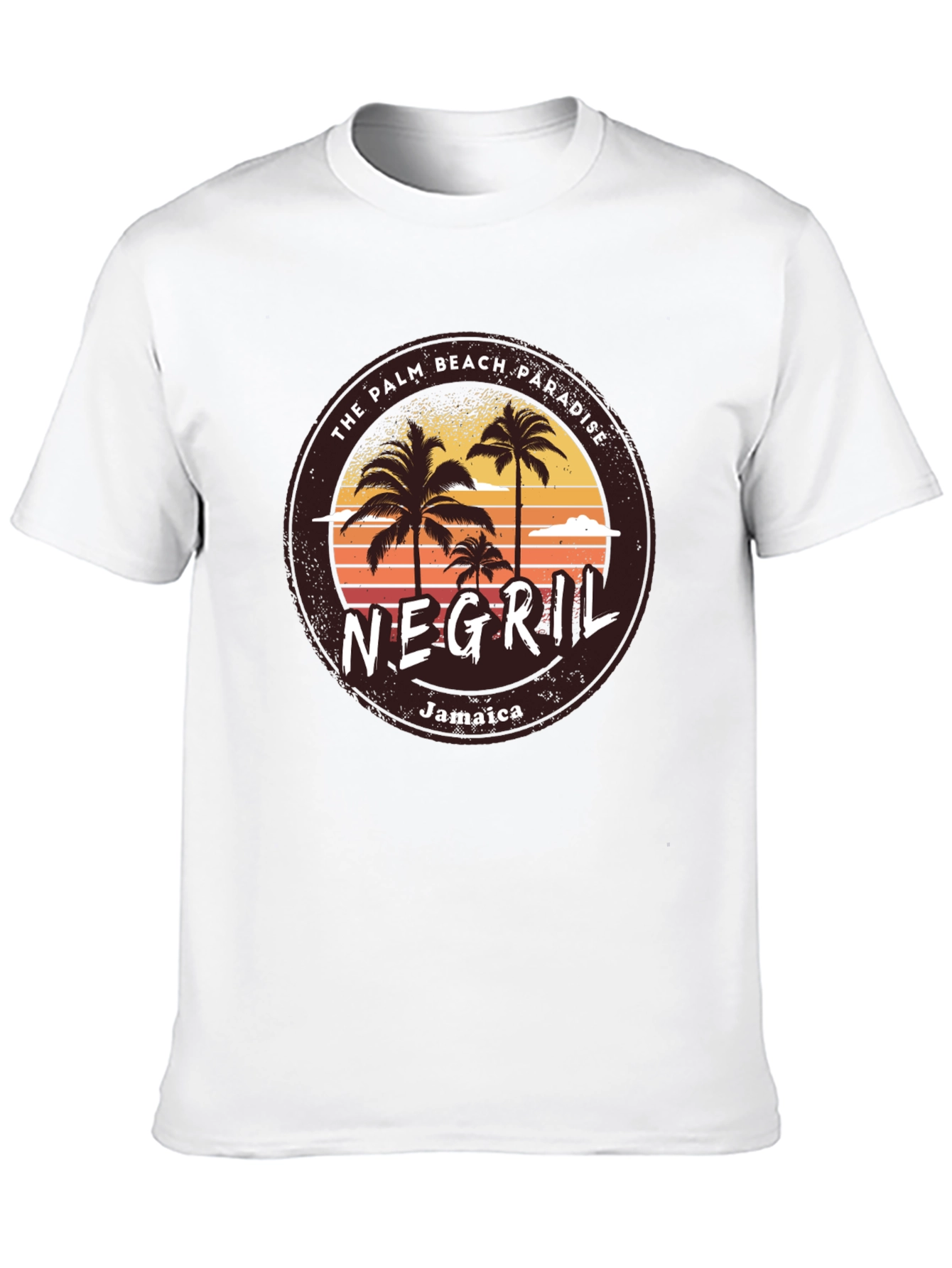 Negril Jamaica Palm Beach Paradise Graphic T-Shirt