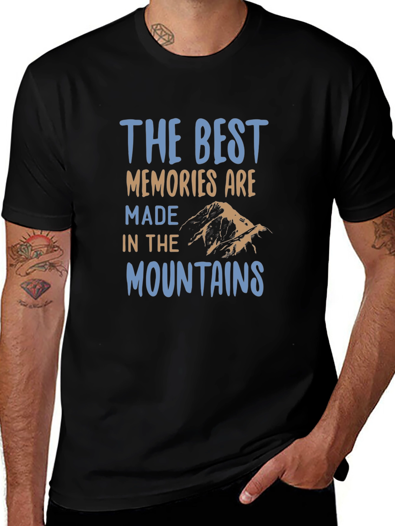 Mountains Memories Black T-Shirt