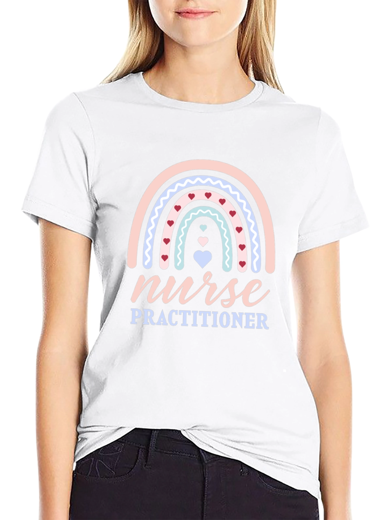 Nurse Practitioner Rainbow Heart T-Shirt
