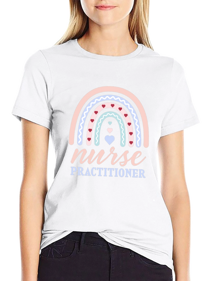 Nurse Practitioner Rainbow Heart T-Shirt