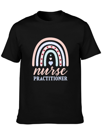 Nurse Practitioner Rainbow Heart T-Shirt