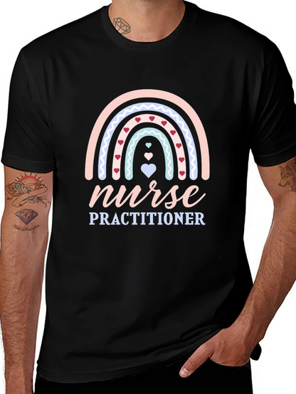 Nurse Practitioner Rainbow Heart T-Shirt