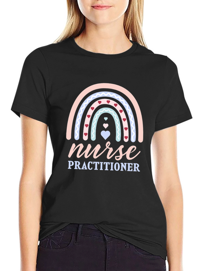 Nurse Practitioner Rainbow Heart T-Shirt
