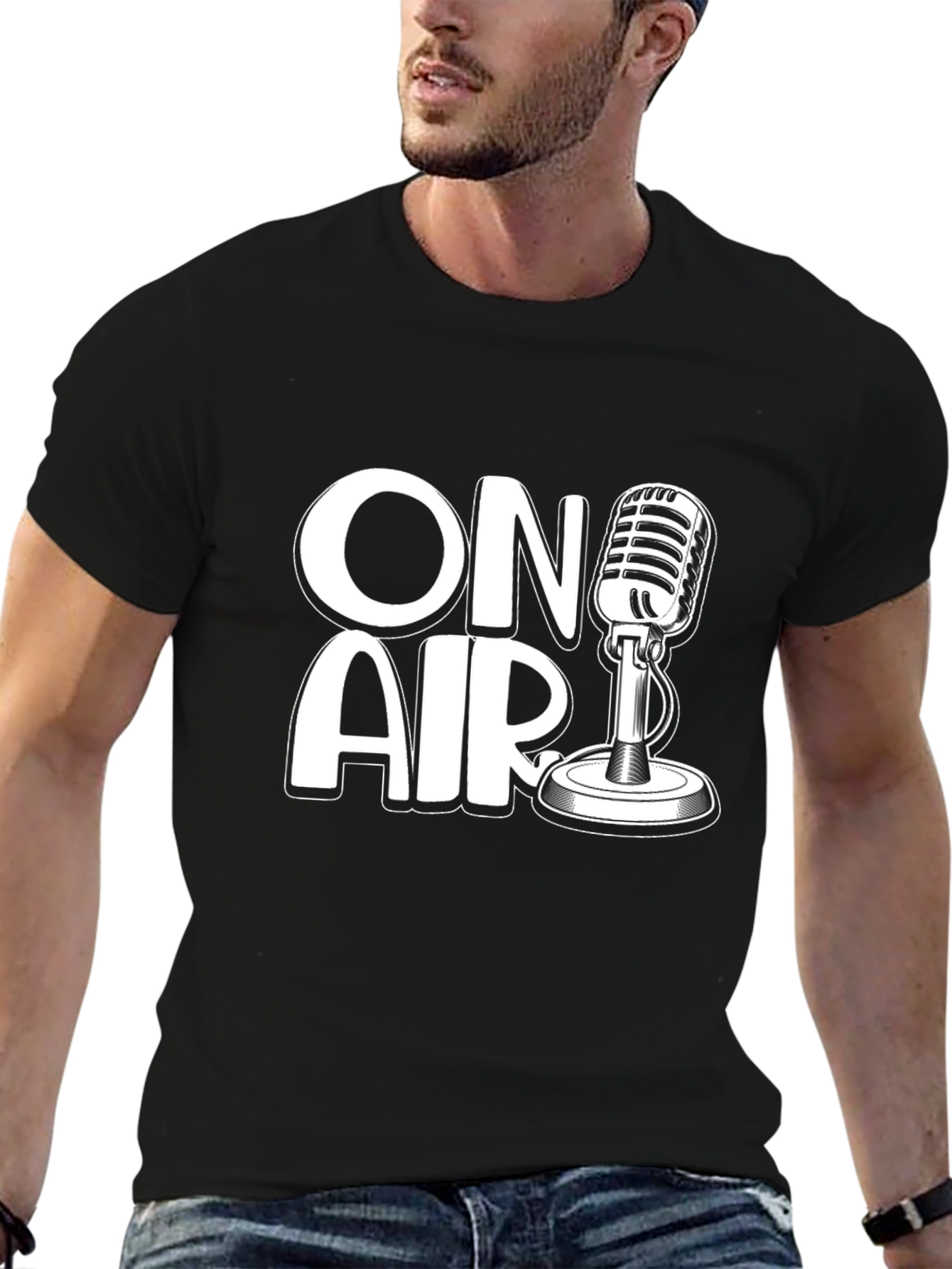 On Air Microphone Graphic T-Shirt