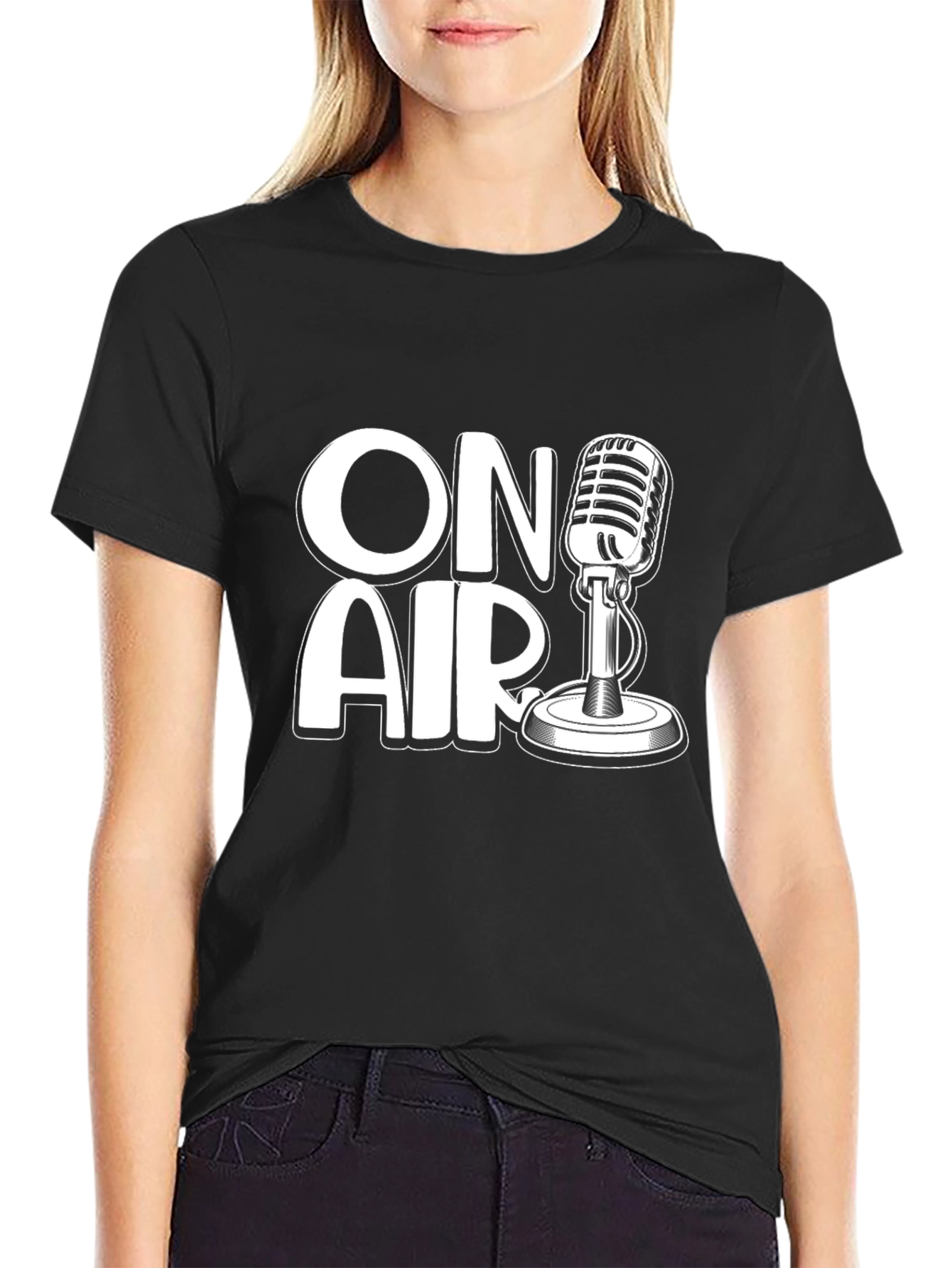 On Air Microphone Graphic T-Shirt