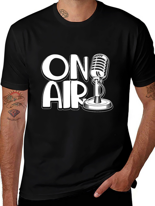 On Air Microphone Graphic T-Shirt