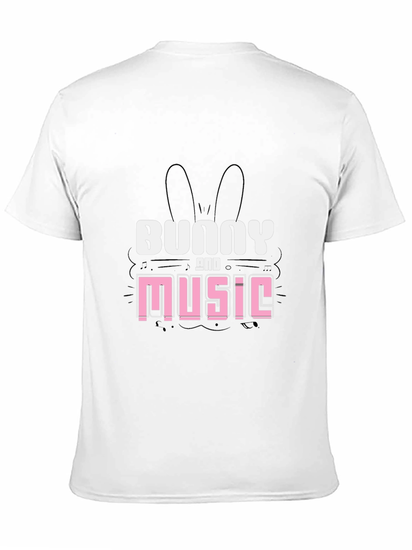 Bunny and Music Graphic T-Shirt